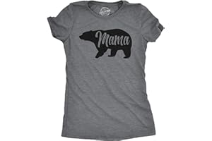 CRAZY DOG T-SHIRTS Womens Mama Bear T Shirt Cute Funny Best Mom of Boys Girls Cool Mother Tee