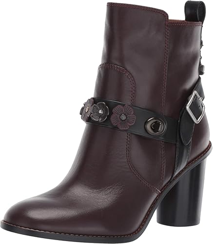 coach moto bootie tea rose