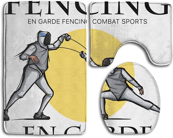 En Garde Esgrima Combate Deportes Lino a medida Juego de alfombrilla de