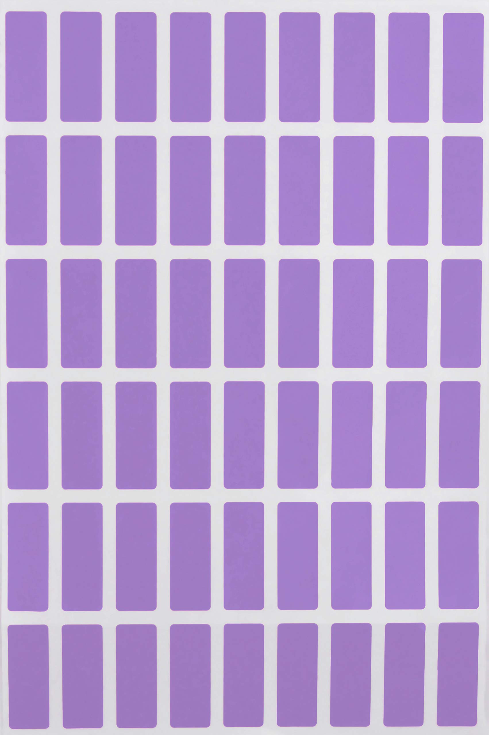 Colored Sticky Labels 2.5 cm x 1 cm - Rectangular Pastel Purple Sticker Sheets (25mmx10mm) - 810 Pack by Royal Green — image 1