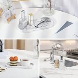 Luxspire White Marble Resin Vanity Tray Oval Storage Organizer 9.84in view 7