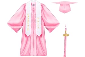 Dlala Preschool and Kindergarten Graduation Cap Gown Stole Package 2025 Tassel Set for Kids, Certificate
