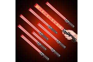 HiGiant [8 Pack] 21inch Traffic Wand, LED Traffic Control Baton, Small Orange Light Wands with 2 Flashing Modes, Air Traffic Control Light with Side Clip for Parking Direct, Airport Safety