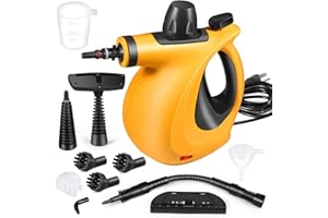 VIVIBYAN Handheld Steam Cleaner, Pressurized Steamer for Cleaning, Multipurpose Upholstery Cleaner with 11-Piece Accessory Set, Chemical-Free Steam Cleaner for Home, Grout, Couch, Furniture, Floor & Car