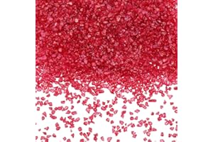 SUNNYCLUE 1 Box 200g Crushed Glass Bulk Broken Glass Chips Small Chunky Flakes Sequins Red Irregular Crystal Mirror Pieces fo