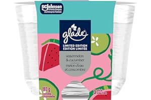 Glade® Scented Candle Air Freshener, Watermelon & Cucumber, 3-Wick Candle