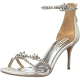 Badgley Mischka Women's CHANDLER Heeled Sandal - Front Tie Strap, Lightly Padded