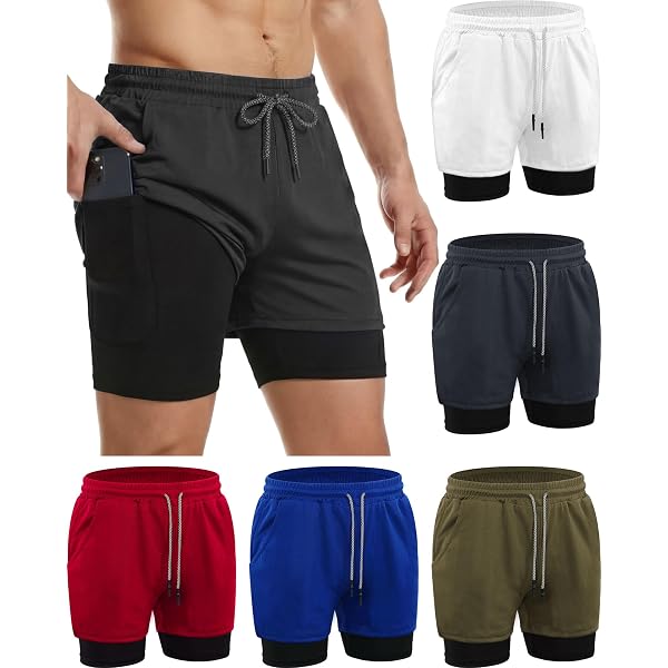 Nike Mens Division 3-in-1 Running Shorts Tight L Black/Gray at