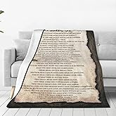 Psalm 91 Blanket Christian Gifts Psalm 91Bible Verse Blanket Religious Faith Catholic Scripture Throw Blanket for Women Men Winter Super Warm Soft Plush Fleece Flannel Blanket for Adult Kids 60"X50"