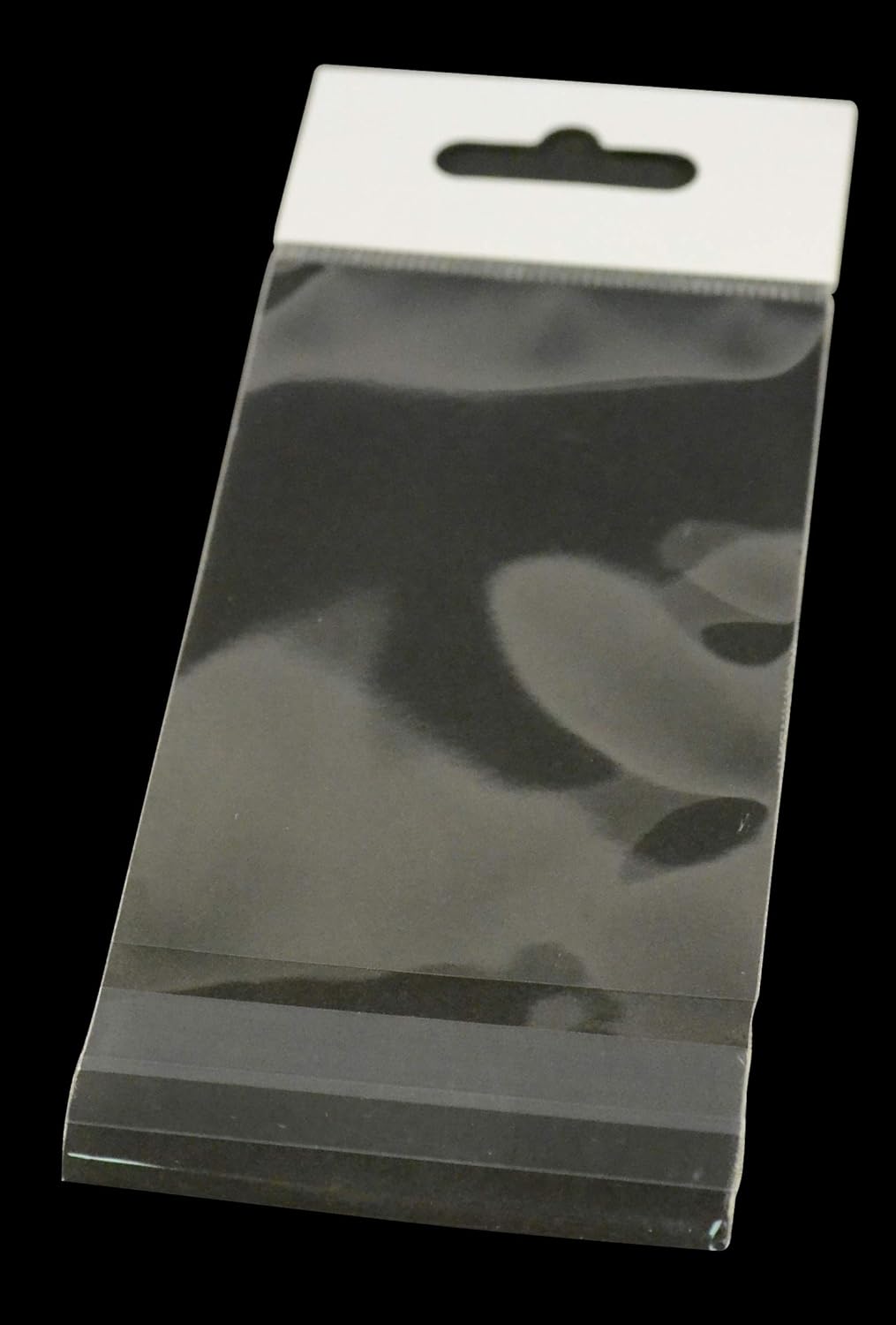 100 Pcs White Hanging Header Clear Flat Cello/Cellophane Bags Good for Candies, Cookies, Bakery Goods, Soap, Other Goodie Treats (8