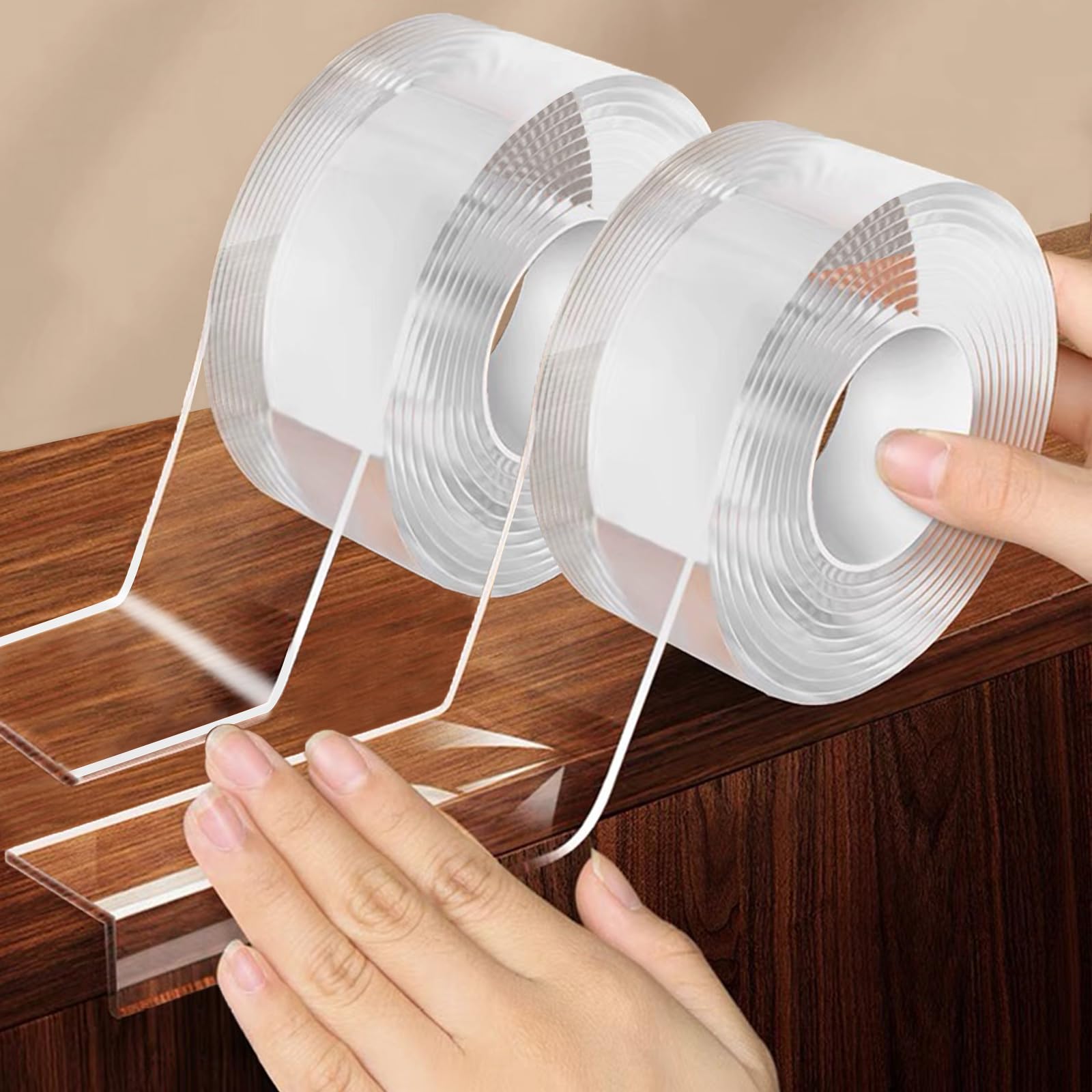 Photo 1 of 2Pack Baby Proofing Edge Protector for Baby,1.57in x 9.84ft,Clear Edge Protector Strip Sharp Edge Wrap Cover Tape,Corner Bumpers for Furniture,Crib Rail Covers for Teething