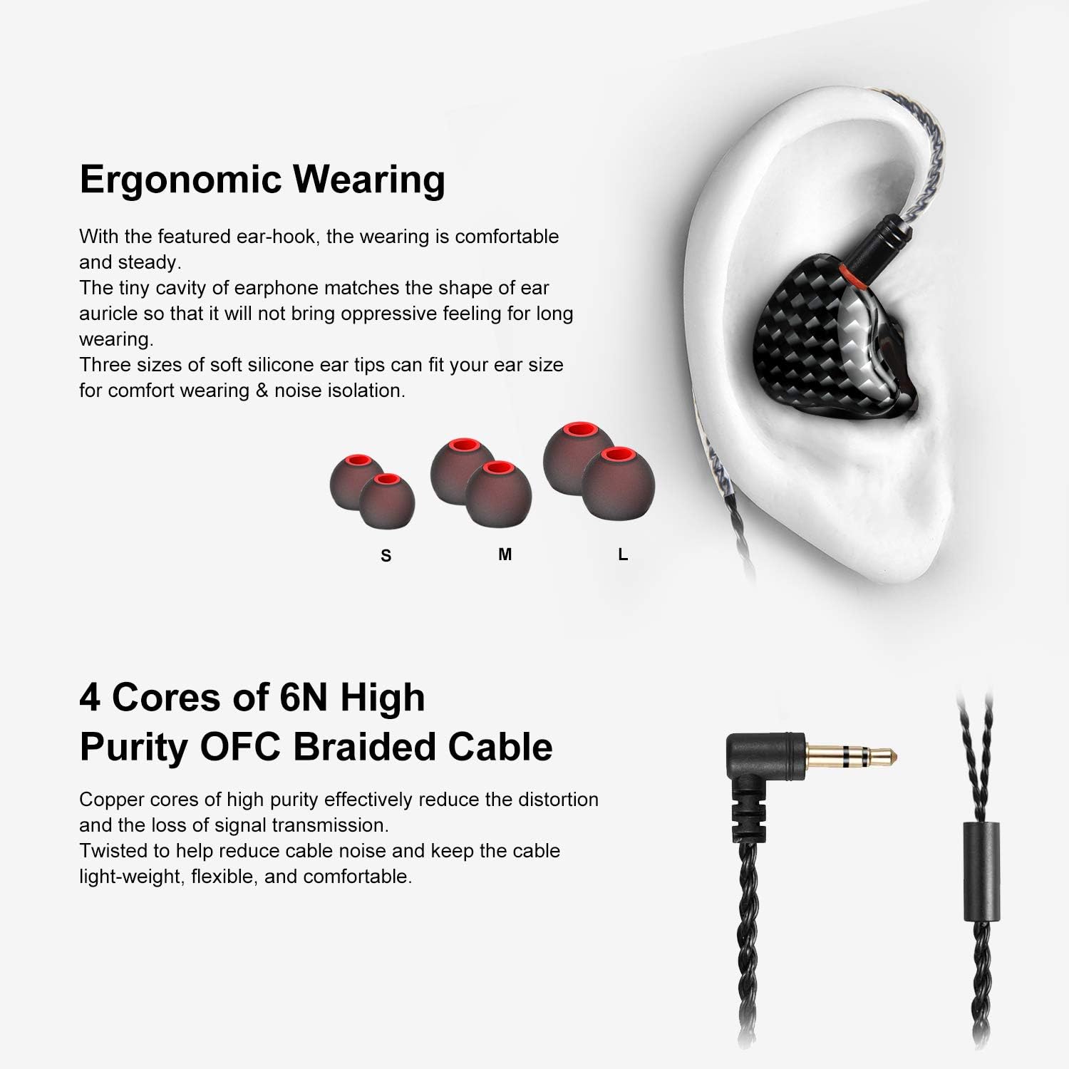 In-Ear Monitors with Dual Drivers and MMCX Detachable Cables - Image 4