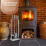 HomeZone Marco Paul Modern Fireside Tool Set 4PC Square Coal Fireplace Bucket view 8