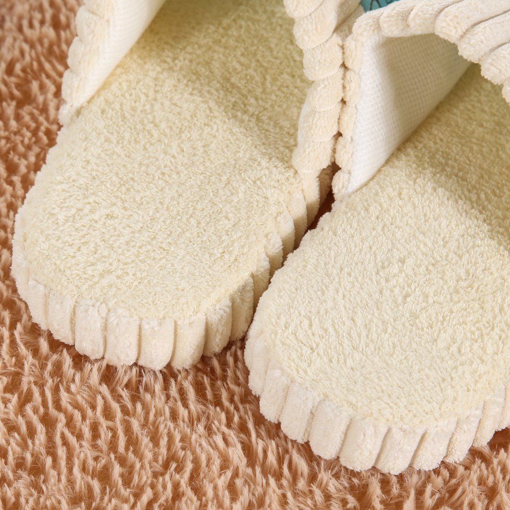 zibuyu unisex warm soft anti-slip letter cotton slipper shoes pink women men