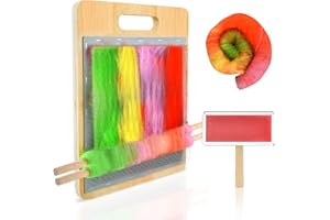 WANGDEFA Wool Blending Board Carding Brush Set with Board and Brush for Rolags