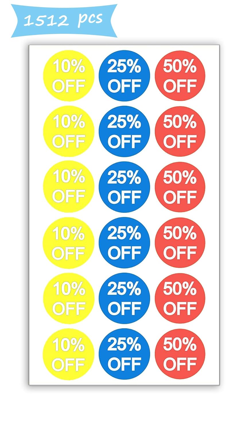 Pop Resin 10 25 50 Off Sale Price Stickers Labels Percent