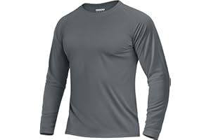 Boladeci Men's UPF 50+ Sun Protection UV SPF Shirts Long Sleeve Lightweight Quick Dry Swim T-Shirts Rash Guard