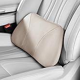 POKSRI Lumbar Support Pillow,Back Pain Relief Cushion,fits tightly around the waist,Memory Foam,Skin-friendly Suede Fabric,fit Car Drive,Office chair,Rest seat,Improve Posture,Portable,15.5''Lx 8.7''H