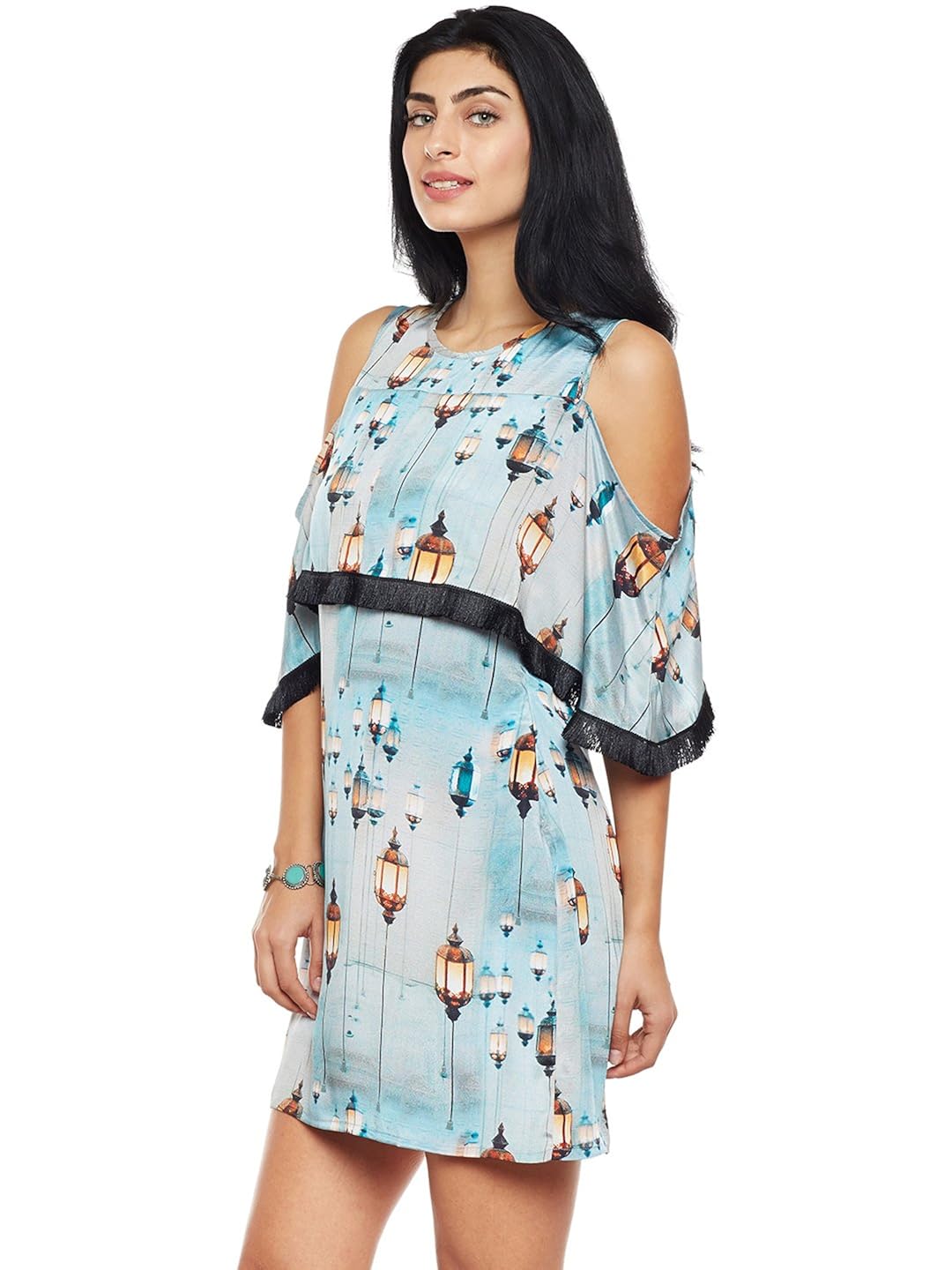 i-know lantern fringe dress