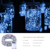 Jsdoin Fairy Lights 2 Pack 50 LEDs Copper Wire Battery Operated 5M Cool White view 2