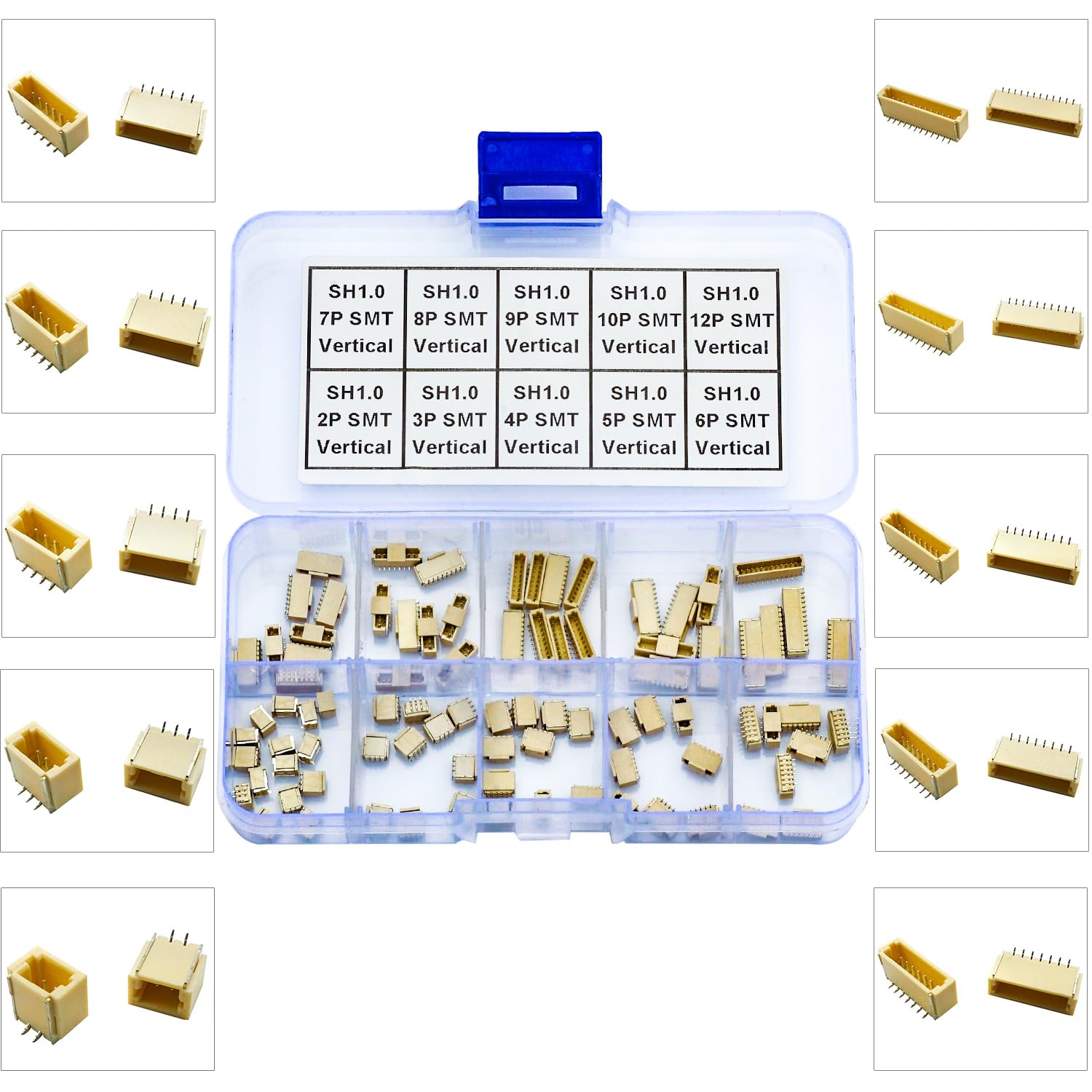 Kidisoii JST Connector Kit, SH1.0 SMT Header Jst