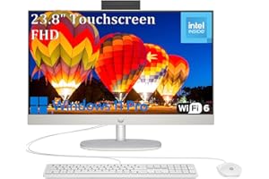 HP 24 Touchscreen All-in-One Desktop Computer, Intel Processor (Beat i3-1110G4), 16GB DDR4 RAM, 512GB PCIe SSD, 23.8" FHD AIO for Home and Business, WiFi 6, Bluetooth 5.3, Webcam, HDMI, Windows 11 Pro