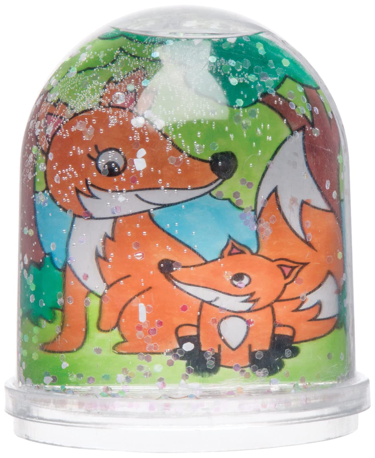 Baker Ross AR618 Woodland Animal Colour-in Snow Globes Value Pack — Creative Art and Craft Supplies for Kids to Make, Personalise and Decorate (Pack of 4), Assorted