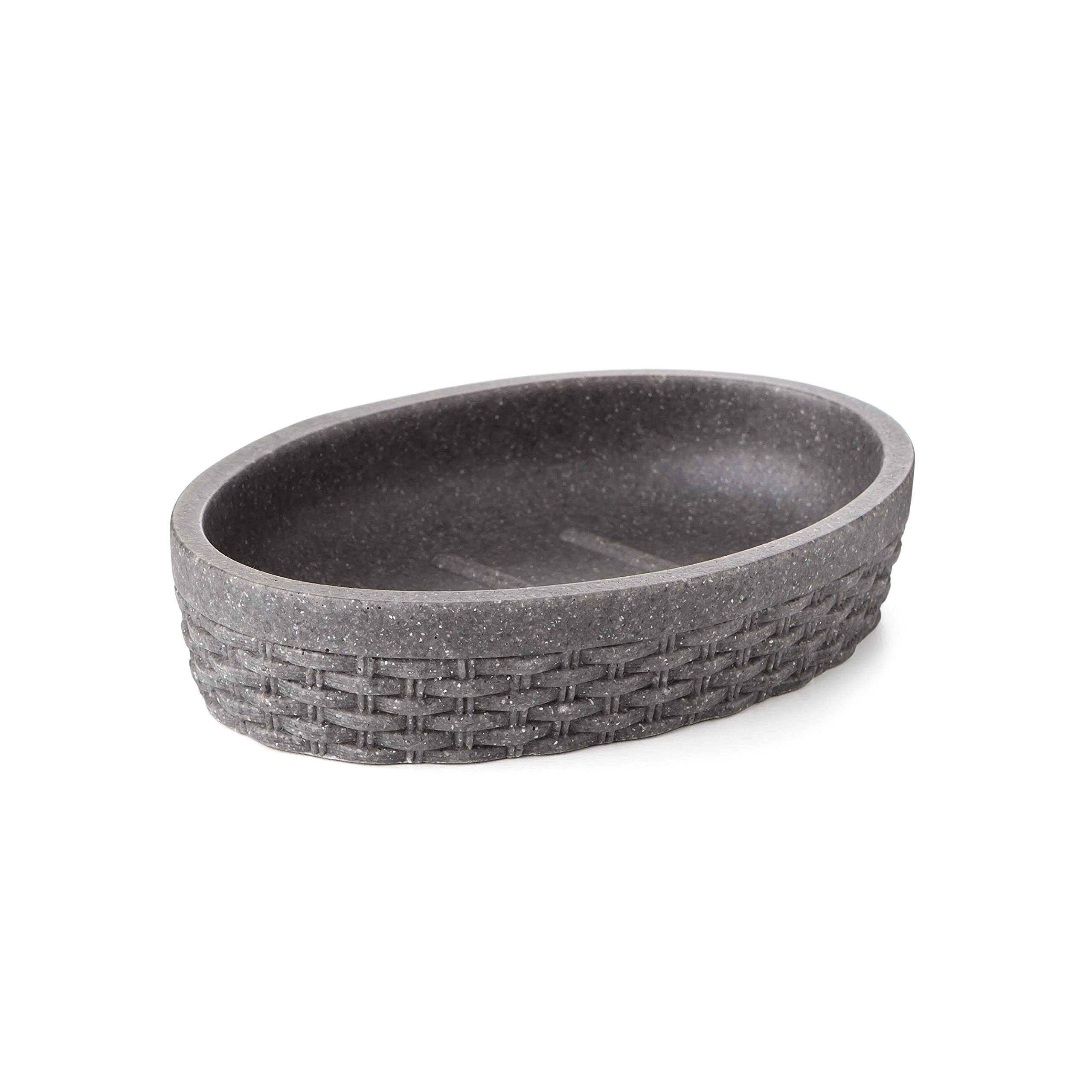 Tatay Nest Soap Dish, Polyresin, Grey, One Size
