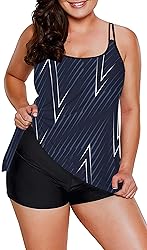 Omichic Women's Loose Bathing Suits Tankini Top
