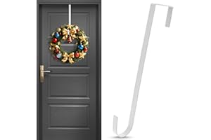 ZningEsxi 12 in Wreath Hanger for Front Door White Wreath Hangers Over The Door Hanger Hook Wreaths Holder Christmas Halloween Indoor Outdoor Wreaths Wall Hook Decorations Narrow