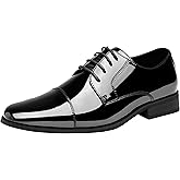 Jousen Mens Dress Shoes Tuxedo Patent Oxford Classic Comfortable Dress Shoes for Men