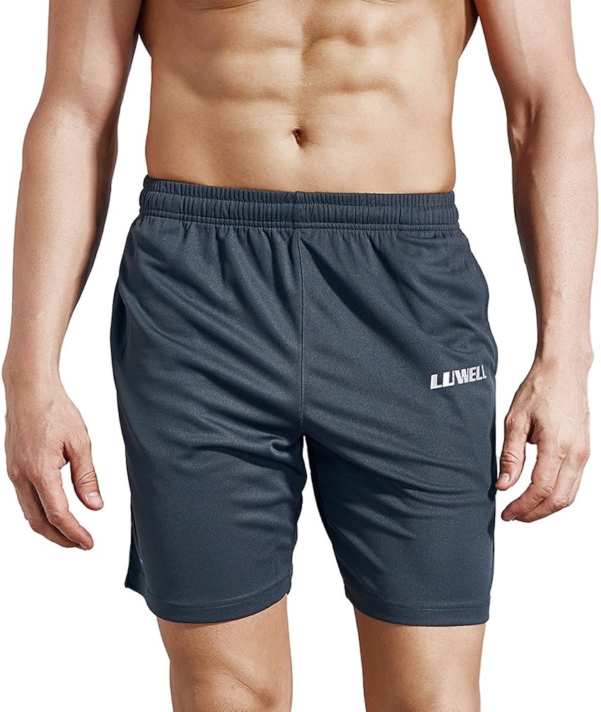LUWELL PRO Men's 7" Running Shorts with Pockets Quick Dry Breathable Active Gym Shorts for Workout,Training,Jogging: Clothing