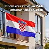 SHATCHI Croatia Flag 5ft x 3ft with Brass Eyelets Polyester National Banner view 3