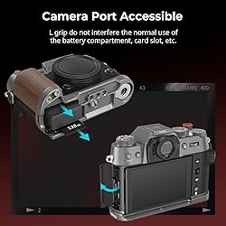 SMALLRIG X-T50 Handgrip, Wooden L-Shape Grip for