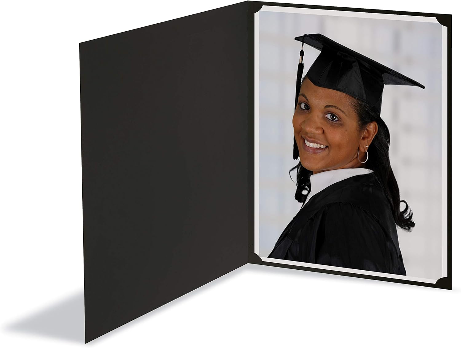 25 Pack Black Certificate Holders, Diploma Holders, Document Covers with Gold Foil Border, by Better Office Products, for Letter Size Paper, 25 Count, Black : Office Products