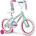 Huffy Illuminate Bike for Girls, 12/16/20 Inch Size Options, Ages 3+ Years Old, Removable Training Wheels (12" and 16" Only), Multiple Color Options, Easy Assembly, Streamers, Adjustable Seat, Durable
