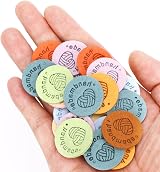 Mozeat Lens 80Pcs Handmade PU Leather Labels for Crafts & DIY Projects view 3