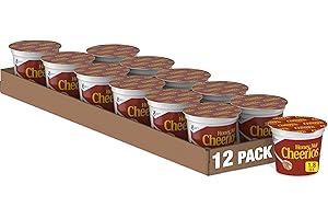 Honey Nut Cheerios Breakfast Cereal Cup, Gluten Free, Single Serve Cereal, 1.8 oz (Pack of 12)