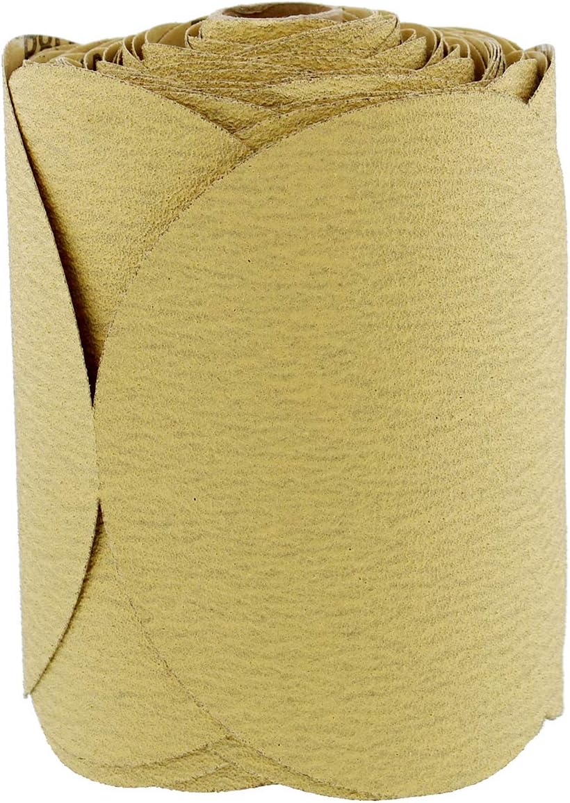 ABN 80 Grit Sandpaper Roll - 6 Inch Round Sanding Discs Aluminum Oxide Sandpaper Discs with Adhesive Back, 100Pc - - 