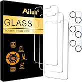 Ailun Screen Protector + Camera Lens Protector for iPhone 14, 3+3 Pack | 6.1 inch, Tempered Glass Film, Case Friendly, HD
