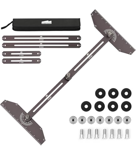 Sourcing Map Stair Tread Template Tool 8 Adjustable Length Stair Measuring Tool Jig Gauge For Stair Treads Suitable For Stairs Risers And Partition Blue - View #8