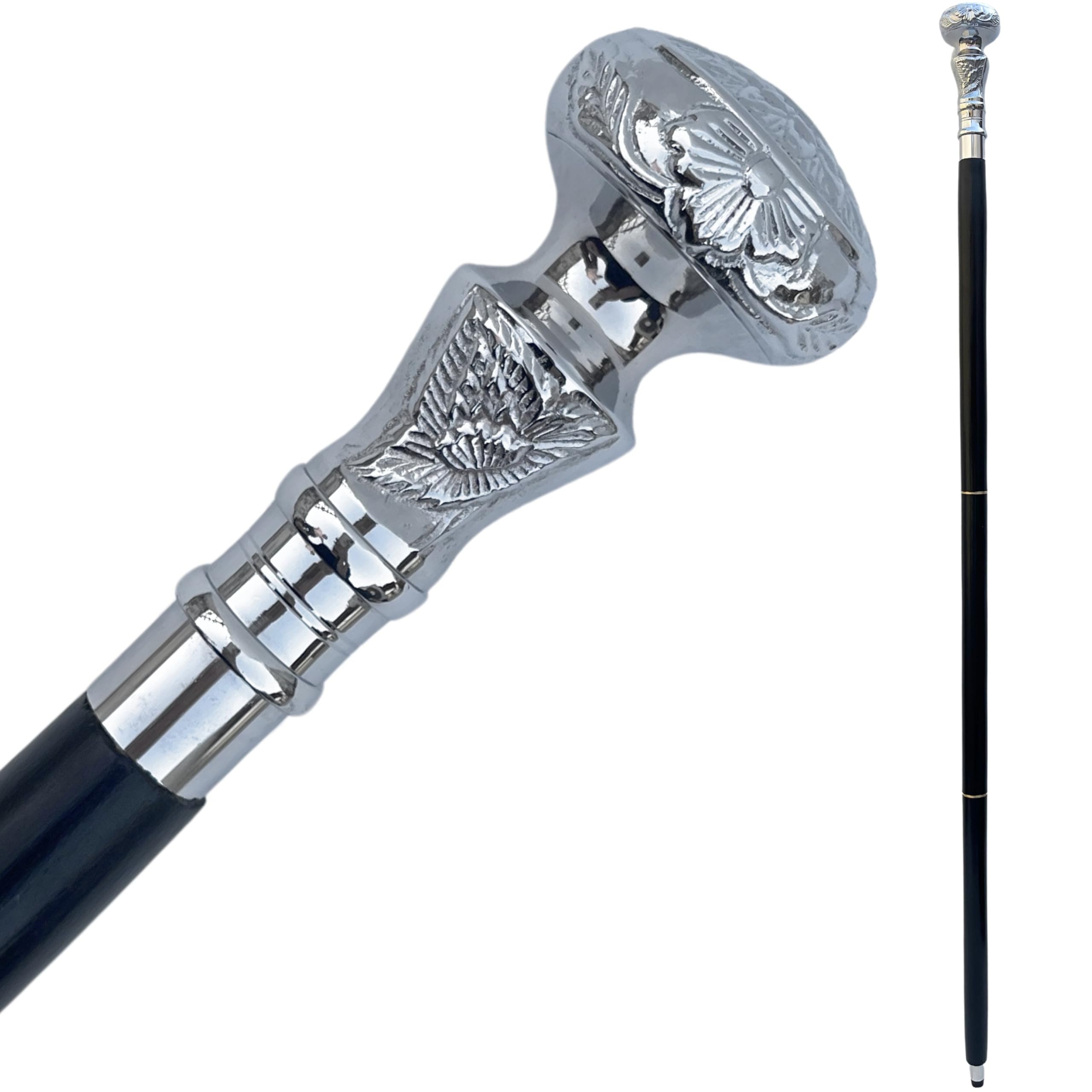 37 Inch Wooden Brass Cane Stick with Ball Wonka Colonial Walking Cane Knob for Men Sticks Antique Victorian Bastón Elegante Para Caminar Elegant Walking Women Rosewood Brass Handle Canes On Top