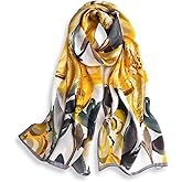 PoeticEHome 100% Mulberry Silk Long Scarf Wrap - Women's Large Oblong Sunscreen Shawl with Gift Packaging