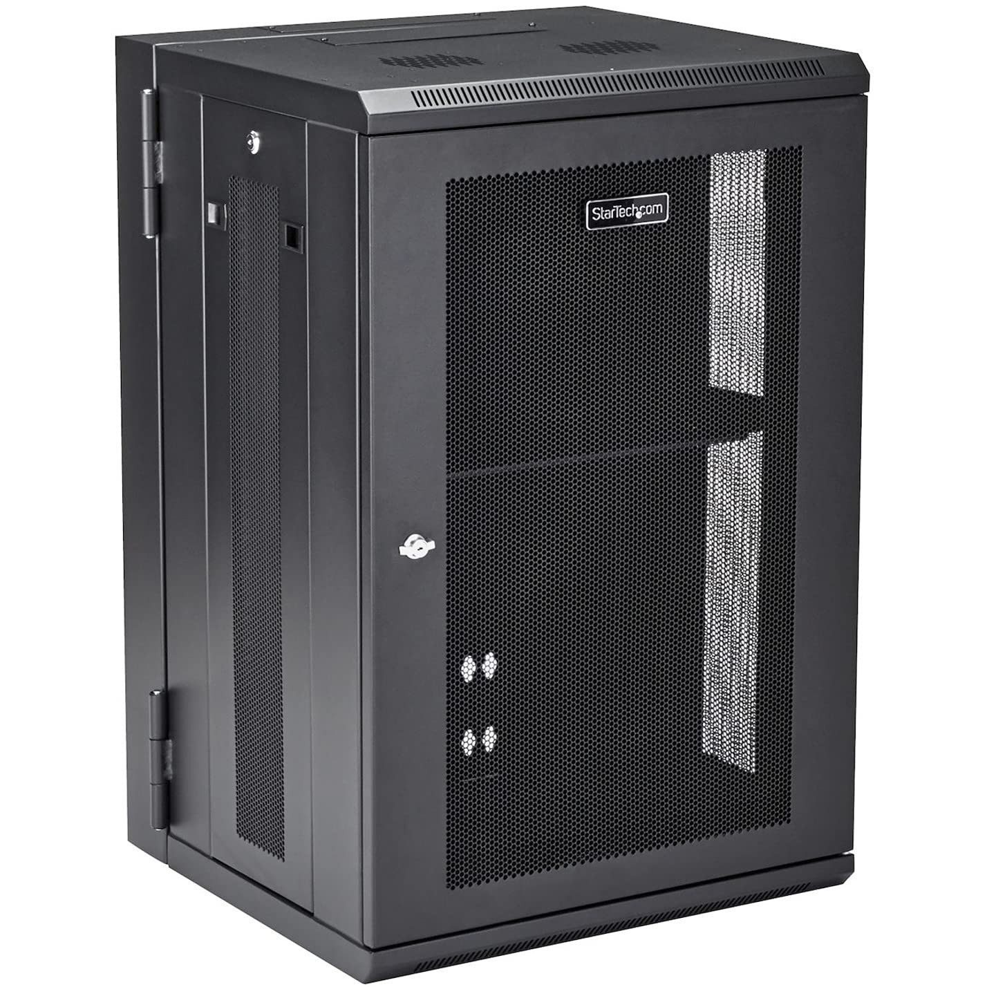 StarTech.com 4-Post 18U Wall Mount Network Cabinet w/ 1U Shelf, 19