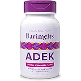 Barimelts ADEK - 60 Fast-Dissolving Tablets (2-Month Supply) - Sugar-Free Bariatric Vitamins for Women Including Vitamin A, Vitamin D, Vitamin E & Vitamin K, Natural Strawberry Flavor​