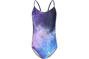 LOLLISY Girls One Piece Swimsuits Hawaiian Floral Bathing Suit for Kids Adjustable Straps Swimwear 3-16 Years