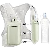 Zelvot Running Vest for Women Men, USA Original Patent, Adjustable Chest Straps Running Hydration Vest with 500ml Soft Flask, Lightweight Reflective Hydration Backpack for Marathon