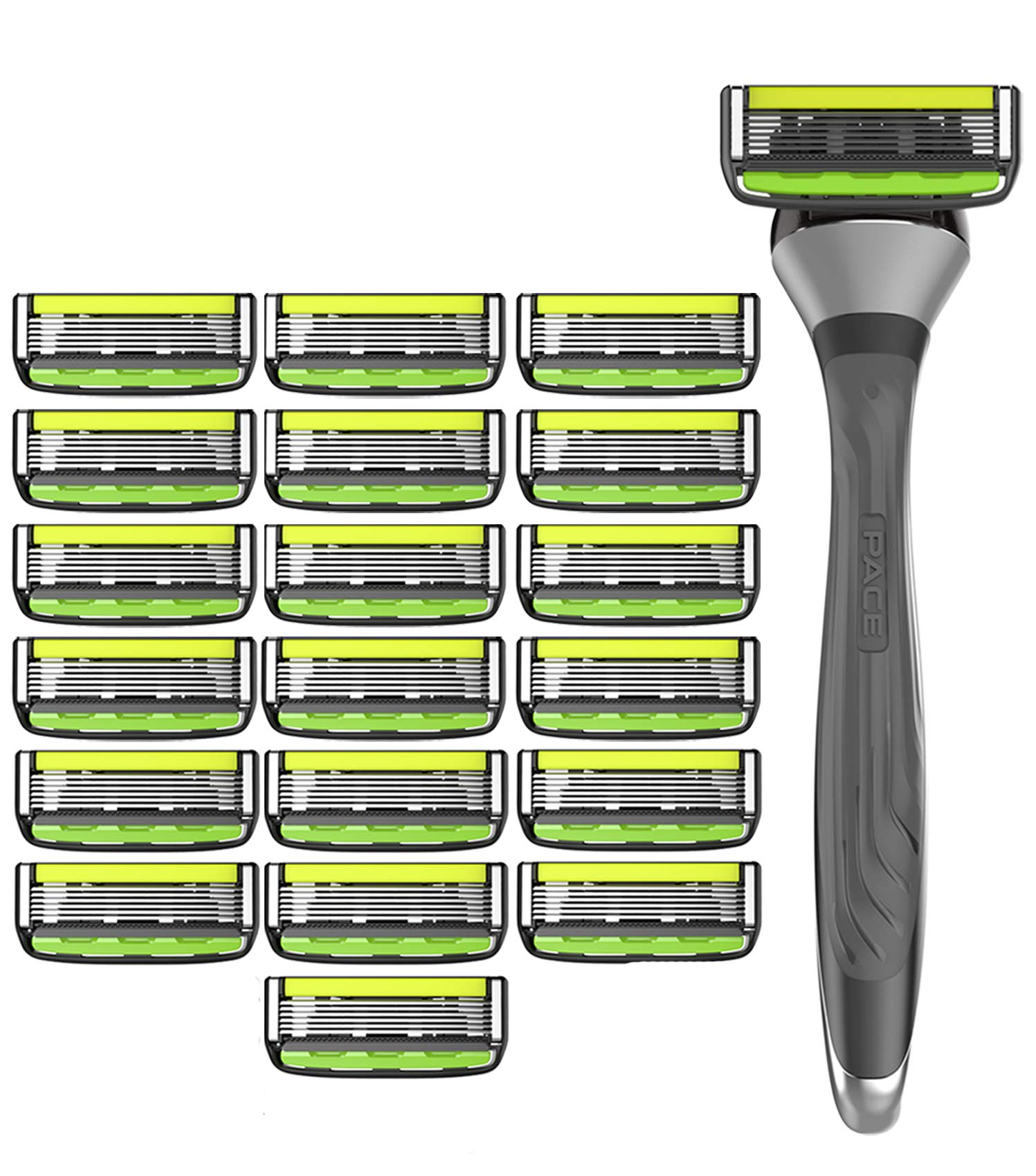 DORCO PACE 6 Pro_6 Blades Refills x 20 (Free1 System Handle)