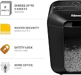 Fellowes LX50 Paper Shredder 9 Sheet Cross Cut 4x37mm 17L Bin Black view 2