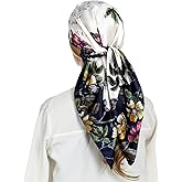 RIIQIICHY Head Scarf for Women Like Silk Satin Scarf for Hair Wrapping at Night Bandana Square Scarf for Sleeping 35 Inch